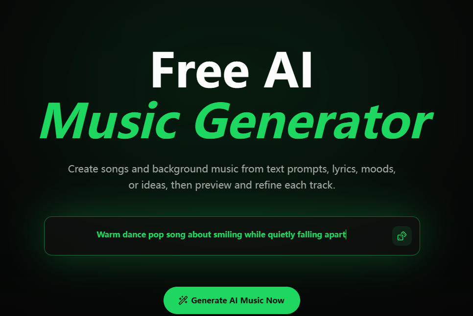 Free ai Music Creator preview 1