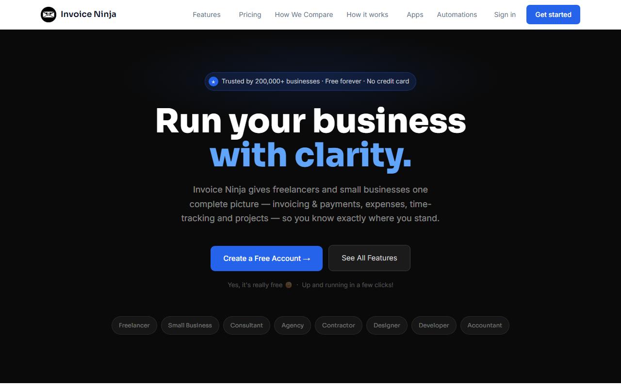 Invoice Ninja preview 1