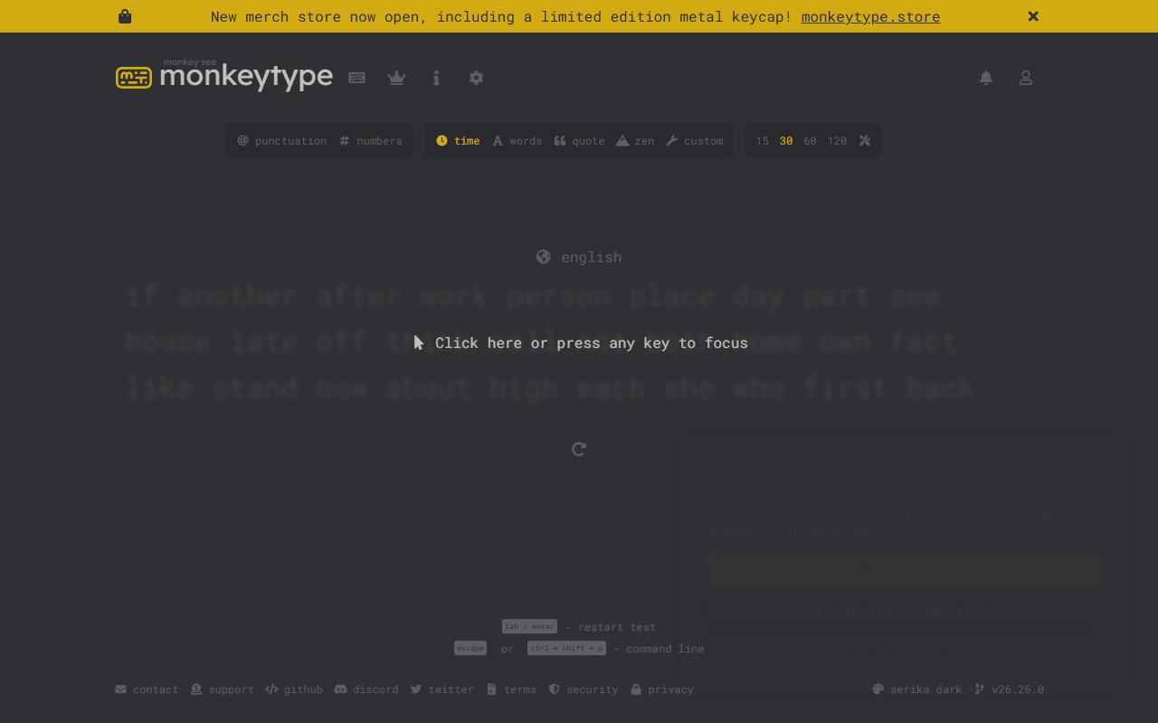 Monkeytype preview 1